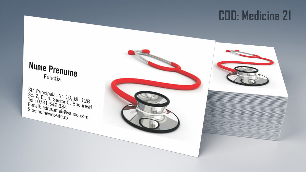 Carti de vizita Medic Doctor Medicina Spital Clinica 21