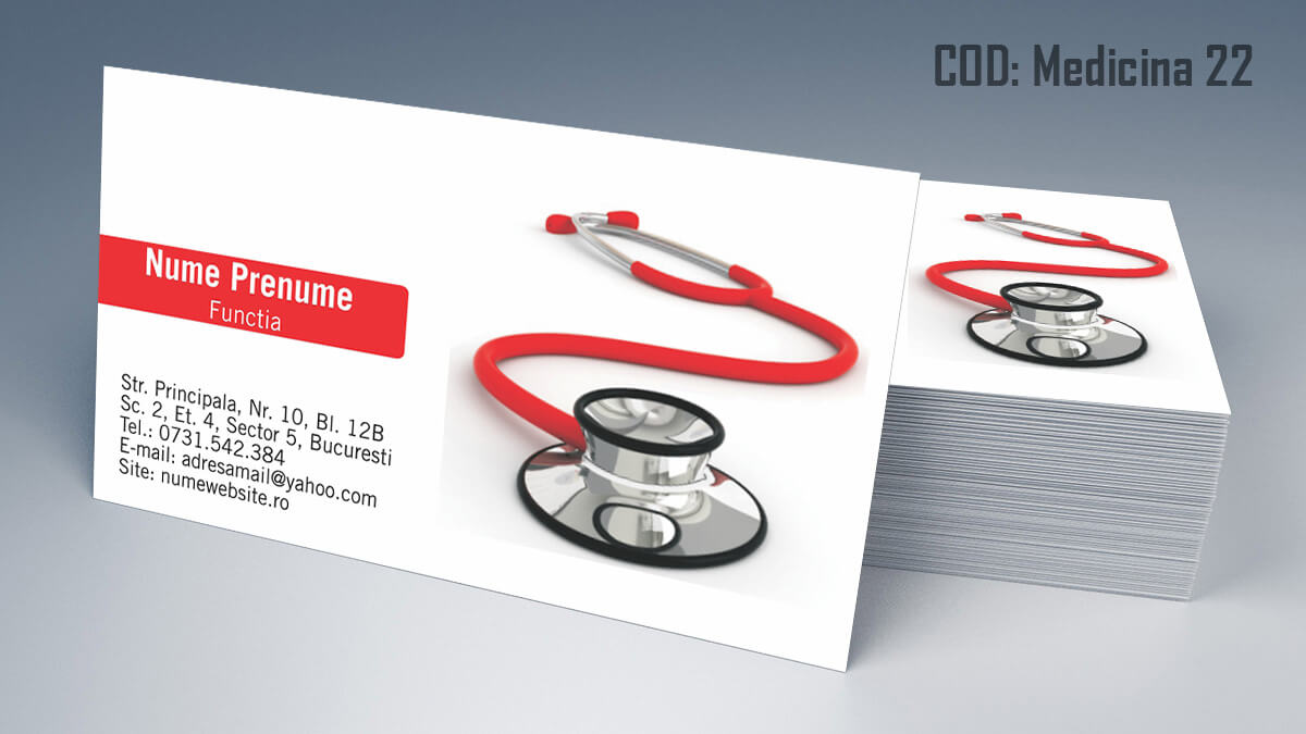 Carti de vizita Medic Doctor Medicina Spital Clinica 22