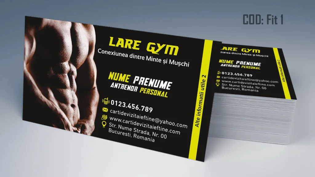 Carti de vizita fitness antrenor personal nutritionist 01