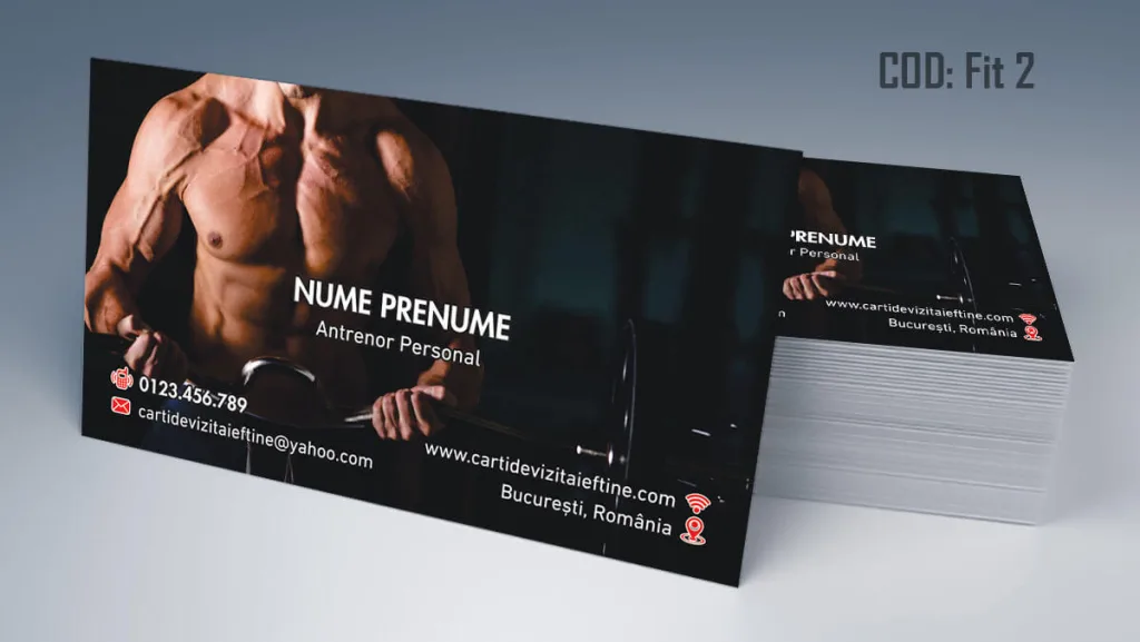 Carti de vizita fitness antrenor personal nutritionist 02