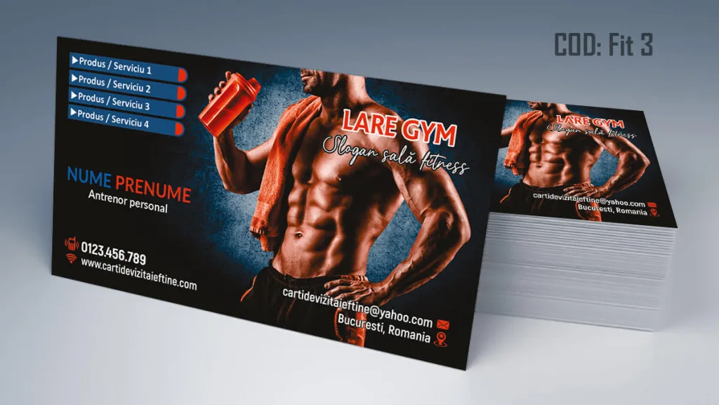 Carti de vizita fitness antrenor personal nutritionist 03