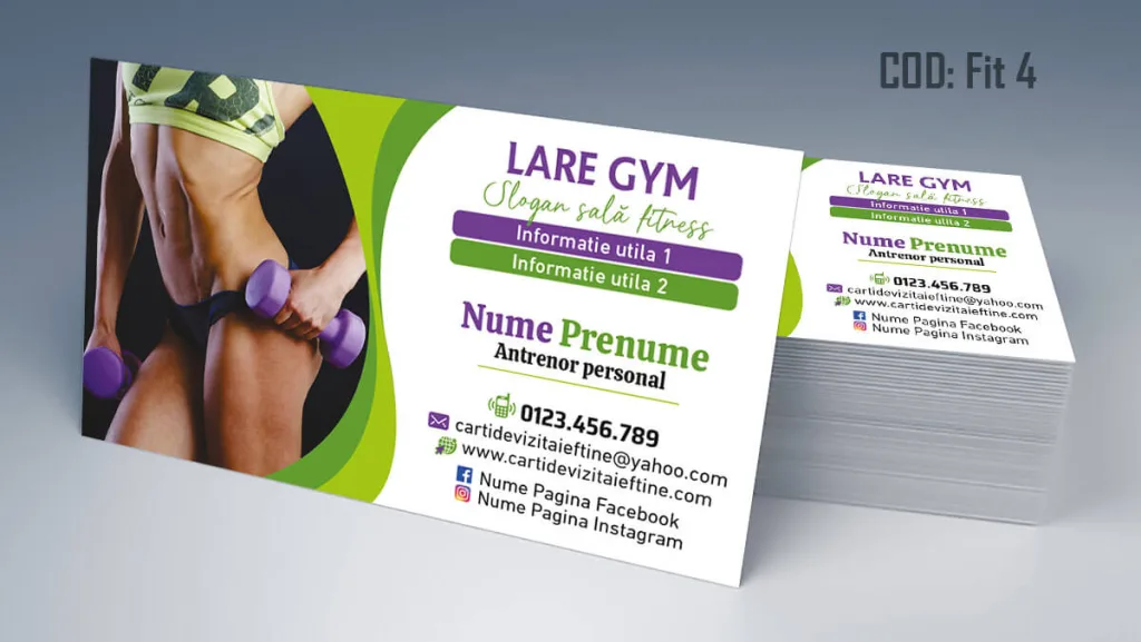 Carti de vizita fitness antrenor personal nutritionist 04