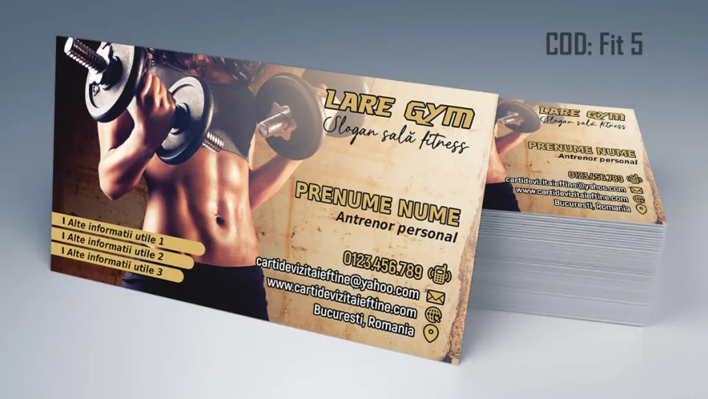 Carti de vizita fitness antrenor personal nutritionist 05