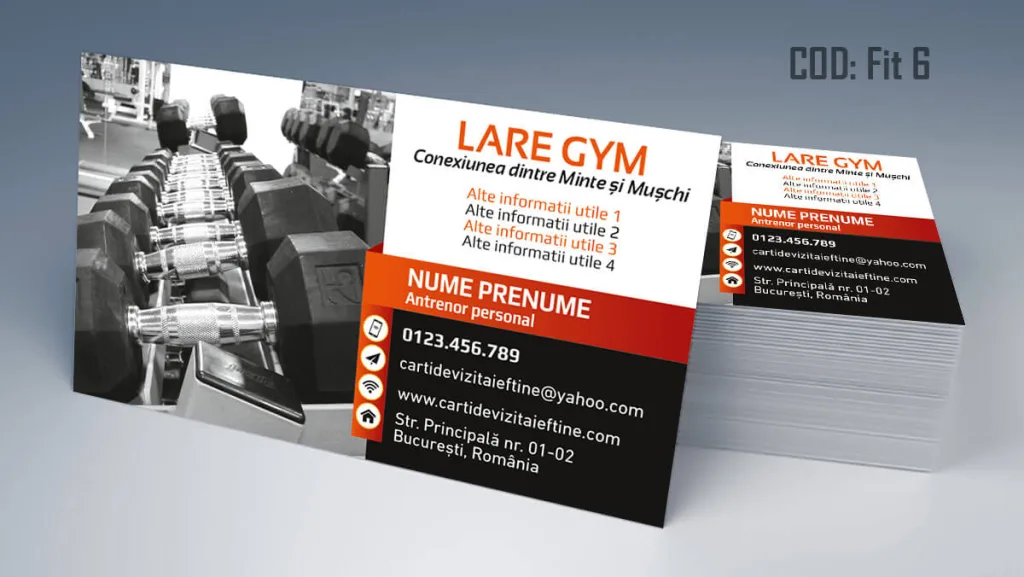 Carti de vizita fitness antrenor personal nutritionist 06