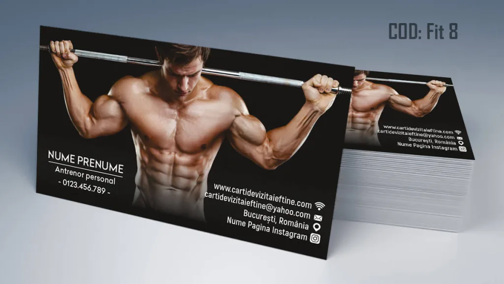 Carti de vizita fitness antrenor personal nutritionist 08