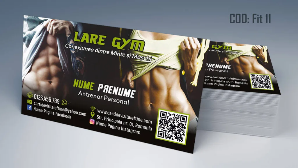 Carti de vizita fitness antrenor personal nutritionist 11