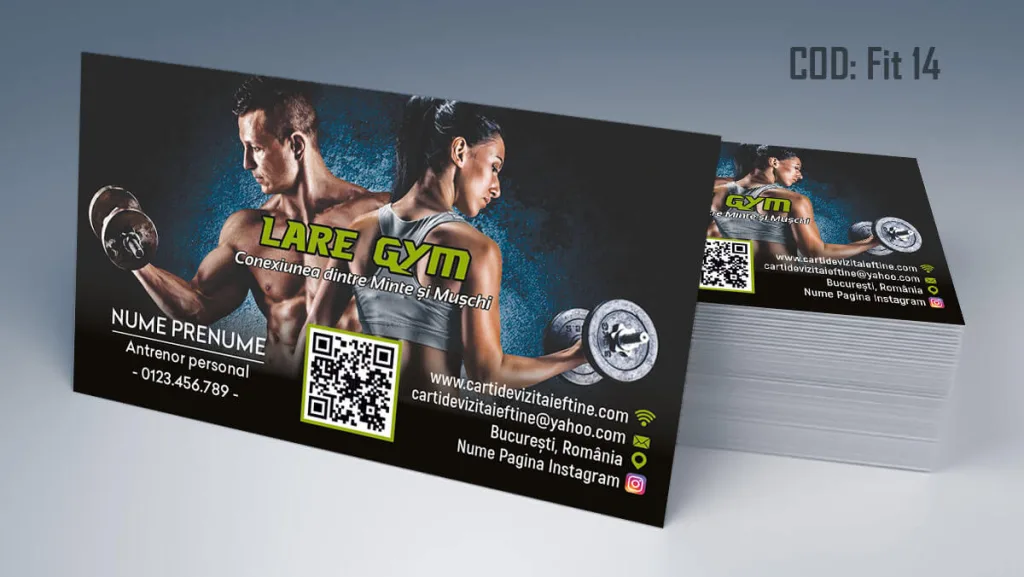 Carti de vizita fitness antrenor personal nutritionist 14