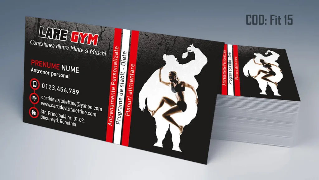 Carti de vizita fitness antrenor personal nutritionist 15