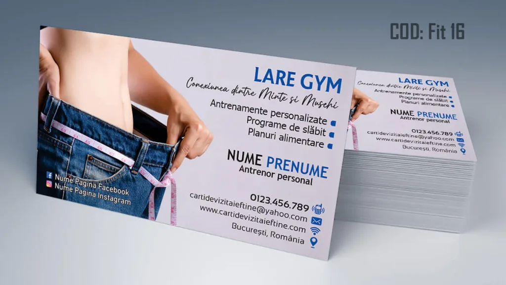 Carti de vizita fitness antrenor personal nutritionist 16