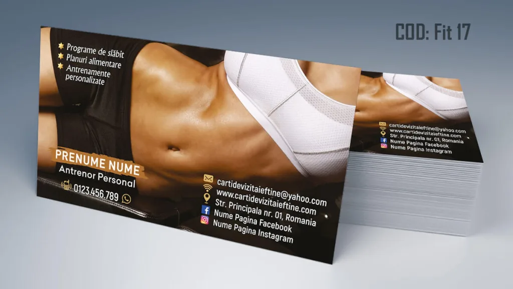Carti de vizita fitness antrenor personal nutritionist 17