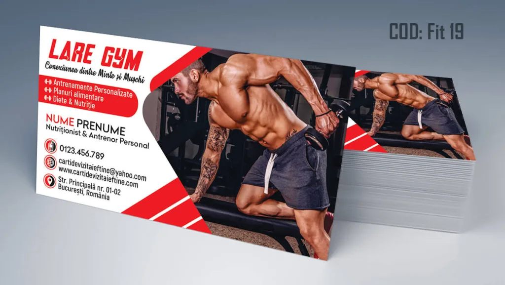 Carti de vizita fitness antrenor personal nutritionist 19