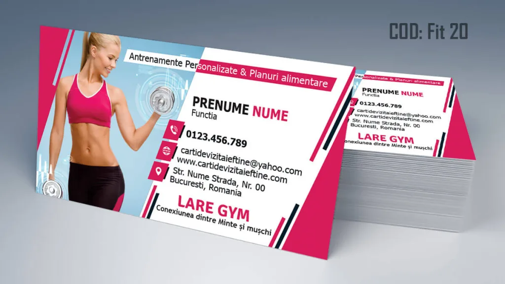 Carti de vizita fitness antrenor personal nutritionist 20