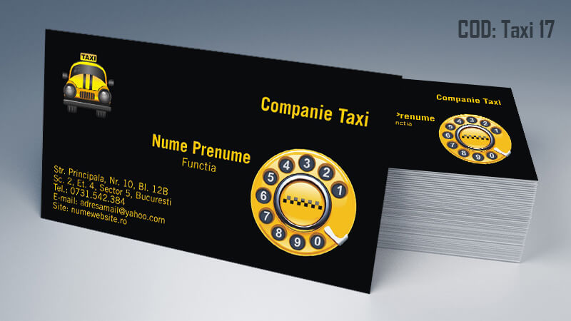 Carti de vizita taxi model taximetrist 17 CDVi