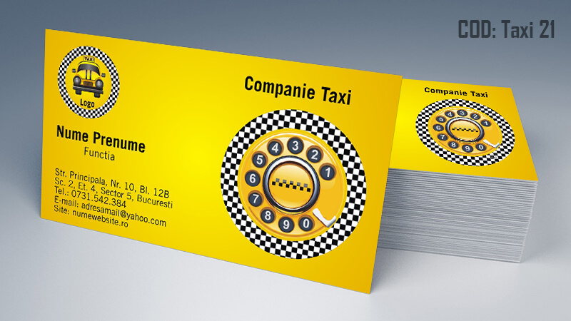 Carti de vizita taxi model taximetrist 21 CDVi