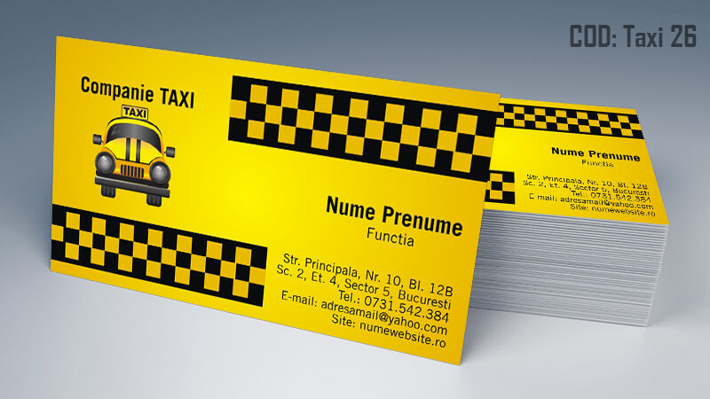 Carti de vizita taxi model taximetrist 26 CDVi