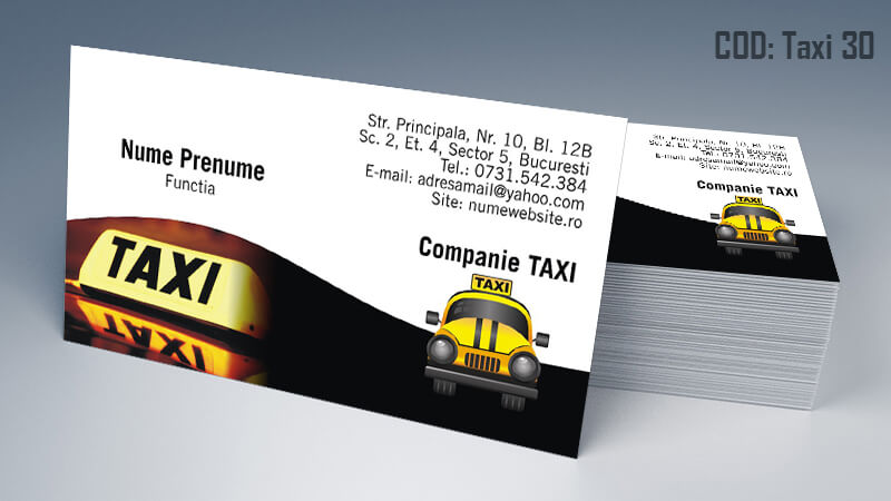 Carti de vizita taxi model taximetrist 30 CDVi