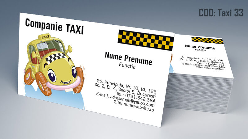 Carti de vizita taxi model taximetrist 33 CDVi