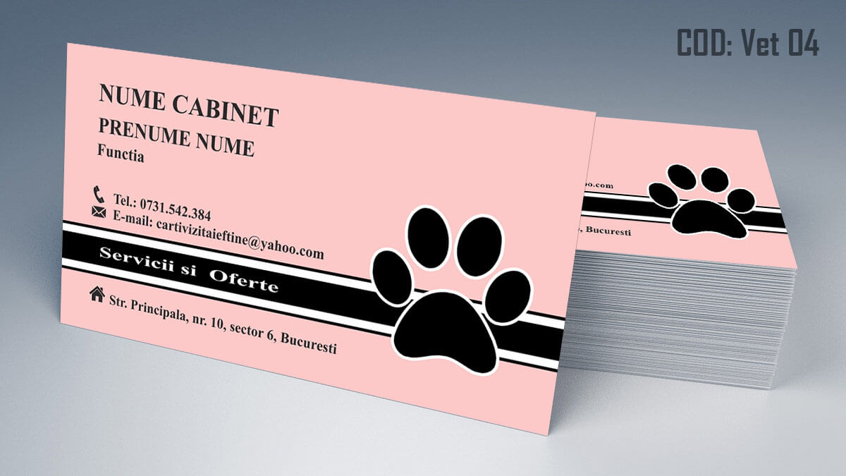 Carti de vizita cabinet veterinar farmacie veterinara clinica 04