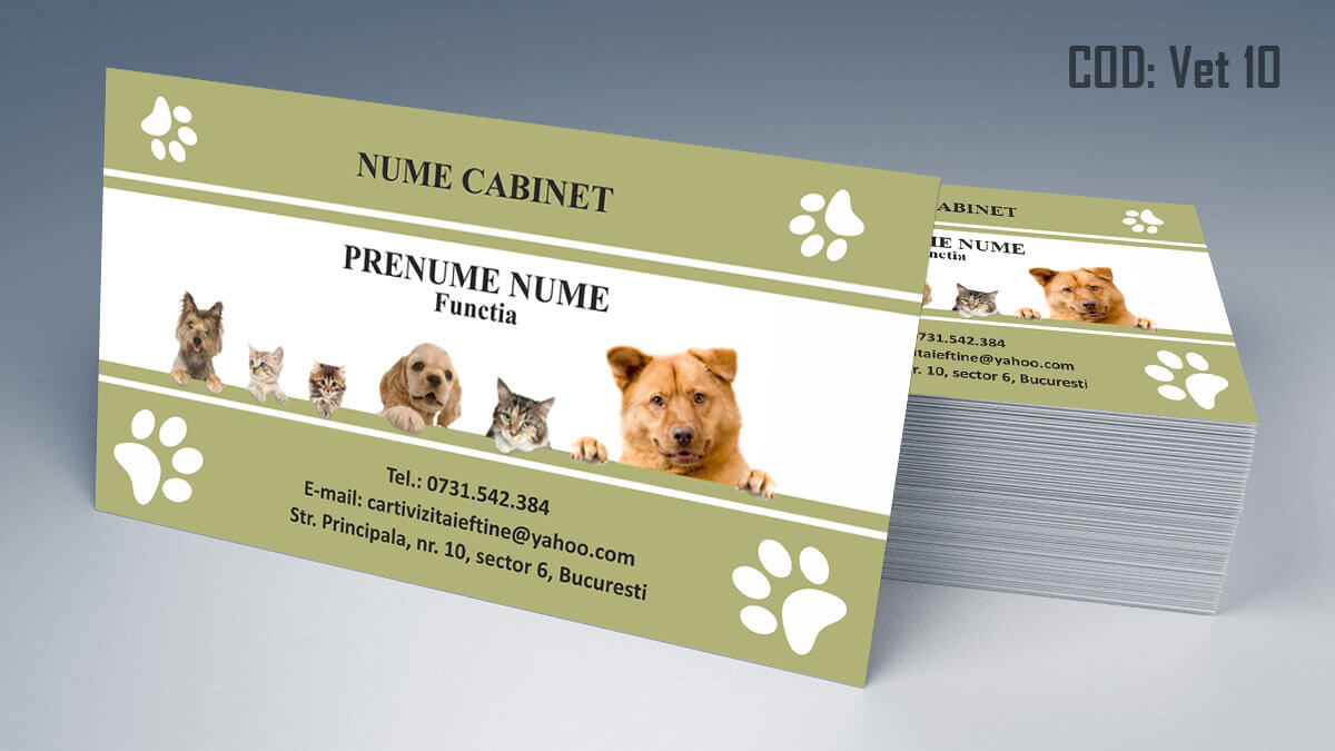 Carti de vizita cabinet veterinar farmacie veterinara clinica 10