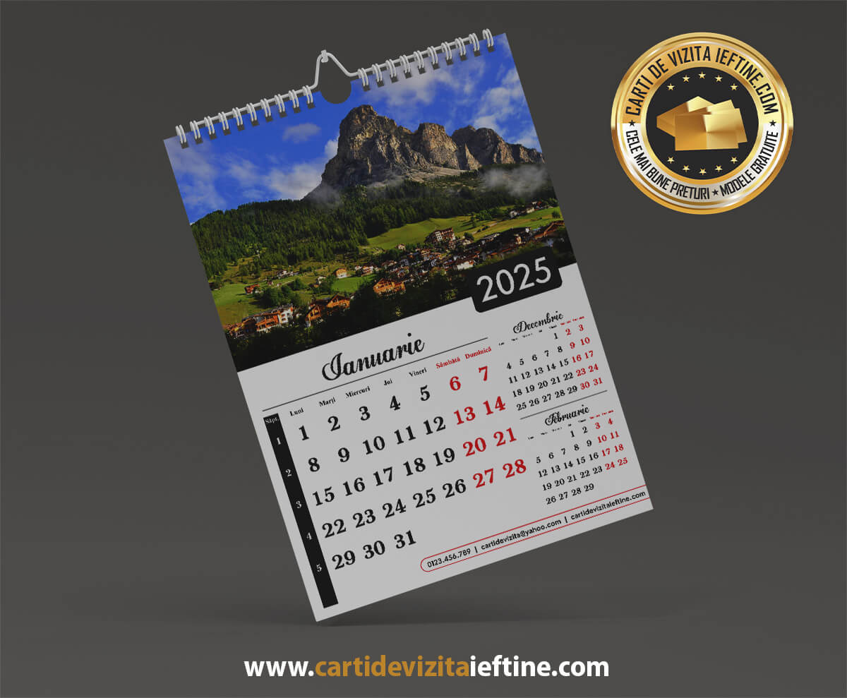 Calendare de perete personalizate ieftine - CDVi
