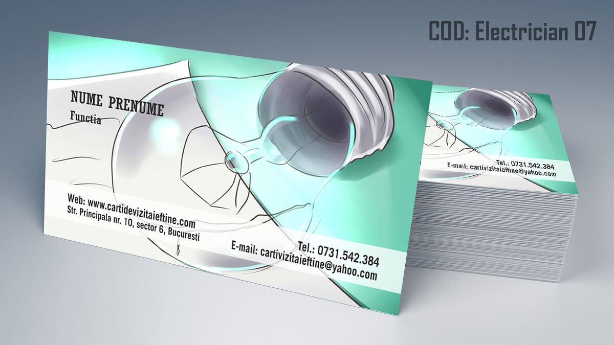 Carti de vizita electrician business card template 07