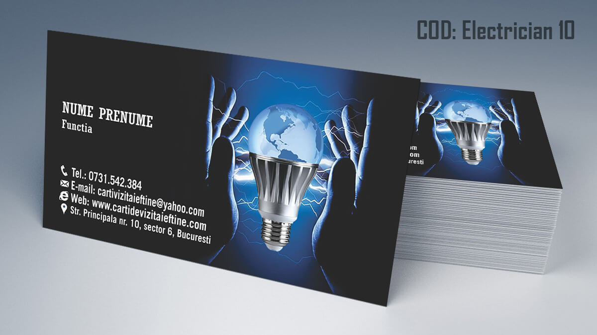 Carti de vizita electrician business card template 10