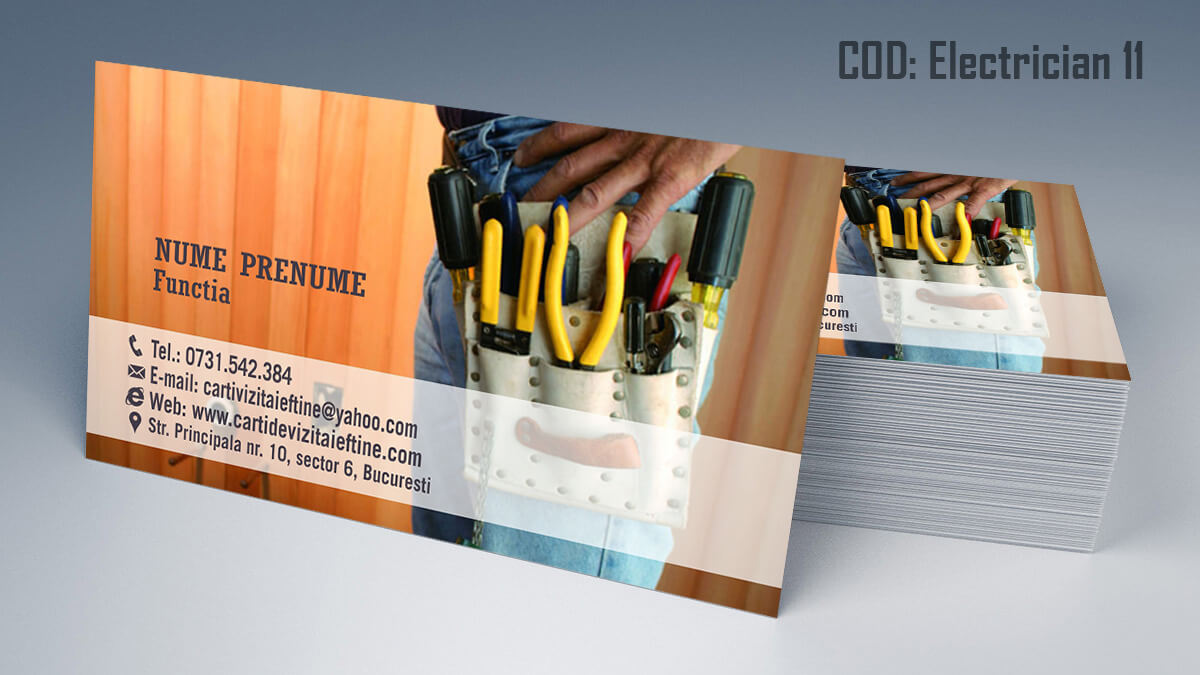 Carti de vizita electrician business card template 11