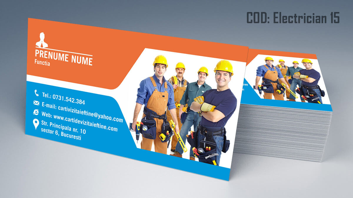 Carti de vizita electrician business card template 15