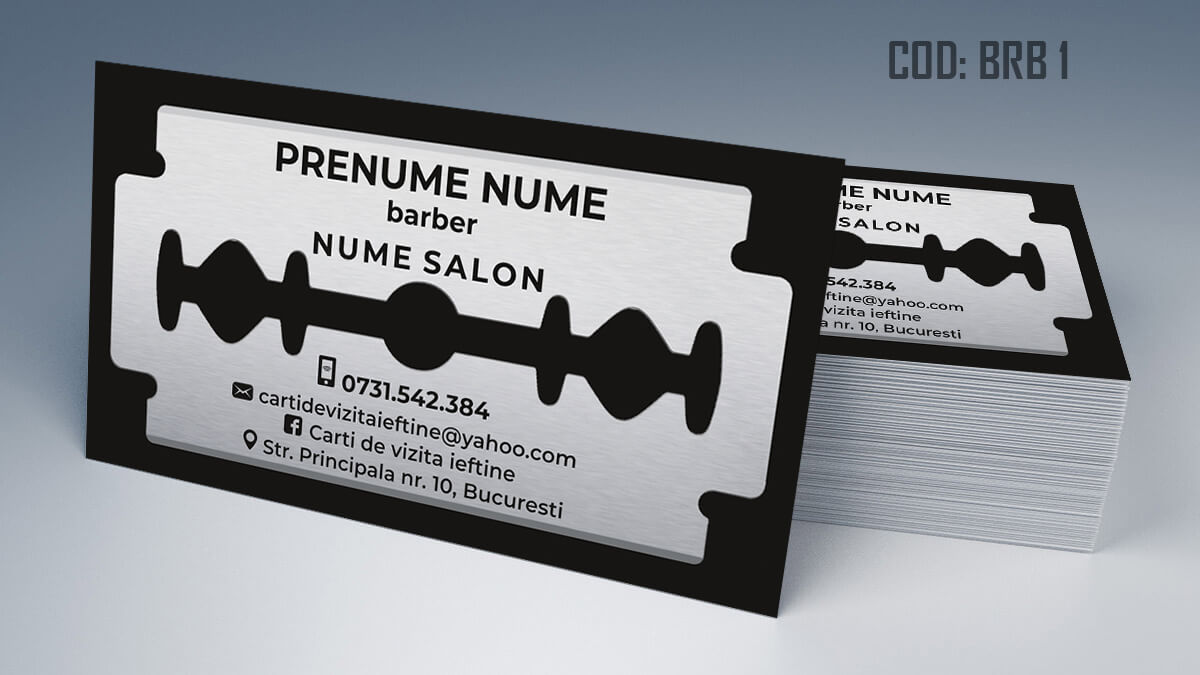 Carti de vizita barber shop, barbierit, barbier, salon barber shop, barber store, frizer, barber - Cod BRB 1