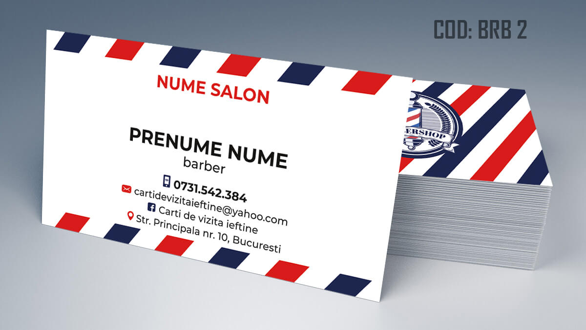 Carti de vizita barber shop, barbierit, barbier, salon barber shop, barber store, frizer, barber - Cod BRB 2