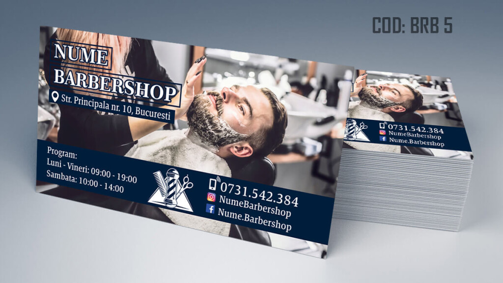 Carti de vizita barber shop, barbierit, barbier, salon barber shop, barber store, frizer, barber - Cod BRB 5