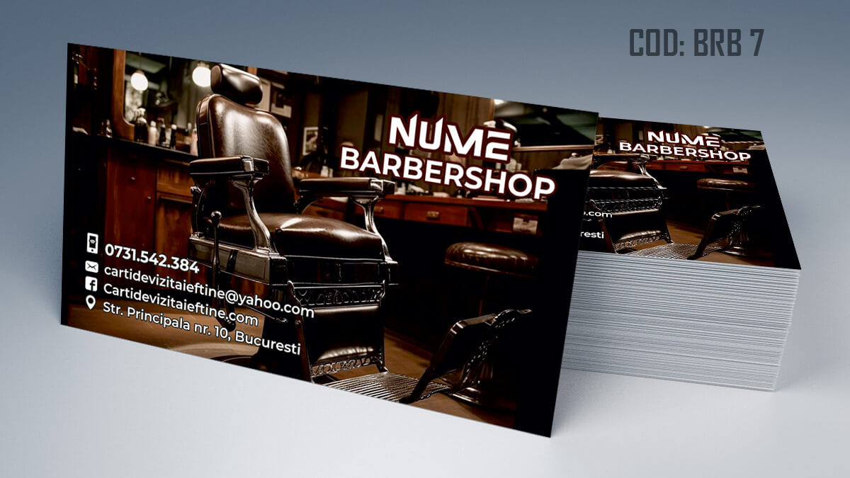 Carti de vizita barber shop, barbierit, barbier, salon barber shop, barber store, frizer, barber - Cod BRB 7