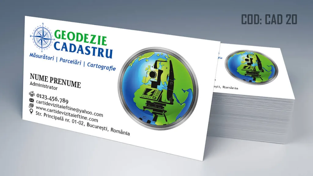 Carti de vizita geodezie - birou cadastral model parcelari cartografie