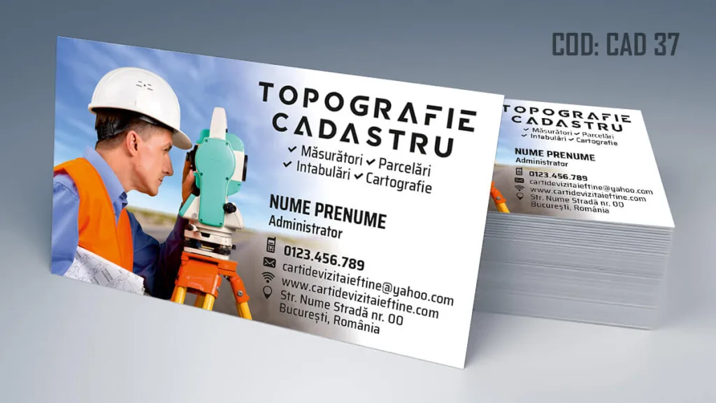 Carti de vizita topograf - model personalizat cadastru intabulare acte 37