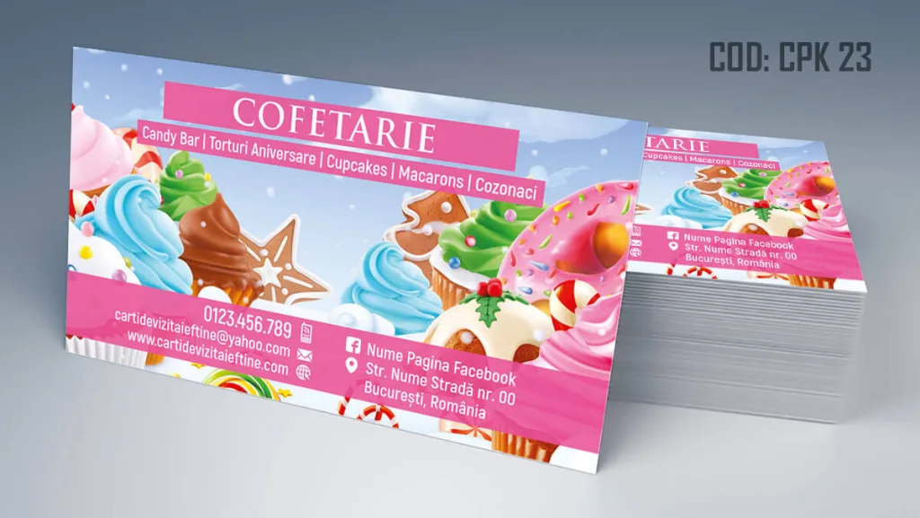 Carti de vizita cofetarie inghetata gelaterie - cod CPK 23