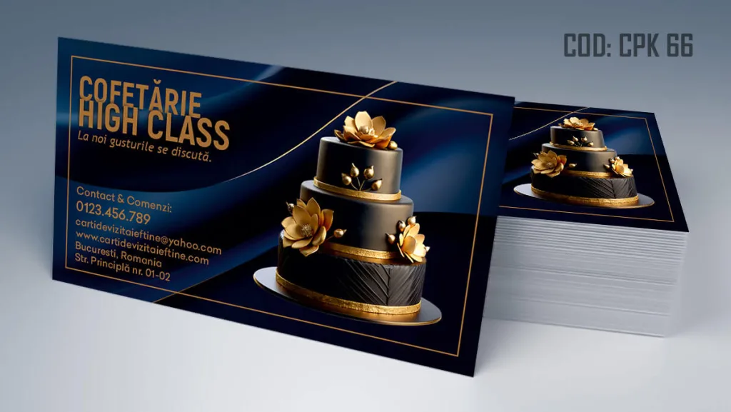 Carti de vizita cofetarie model gratuit cofetarie de lux fundal navi bleu- cod CPK 66