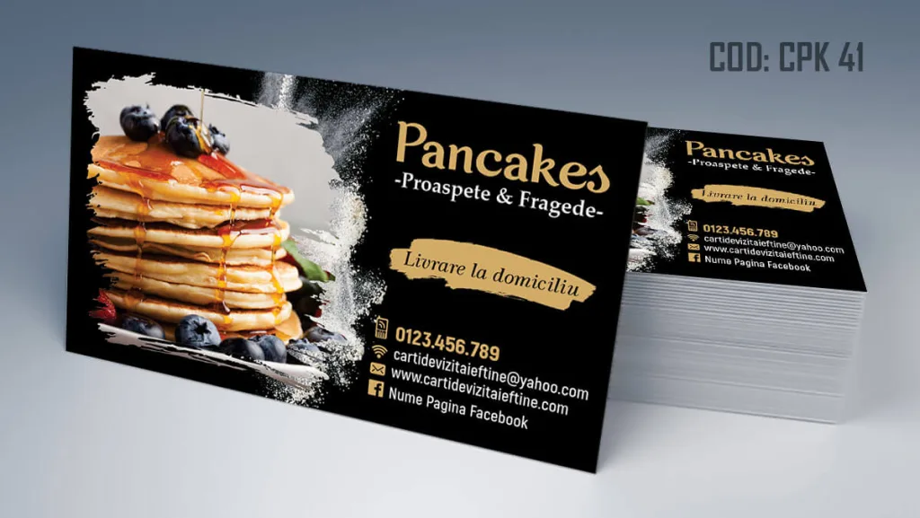 Carti de vizita pancakes clatite americane - cod CPK 41