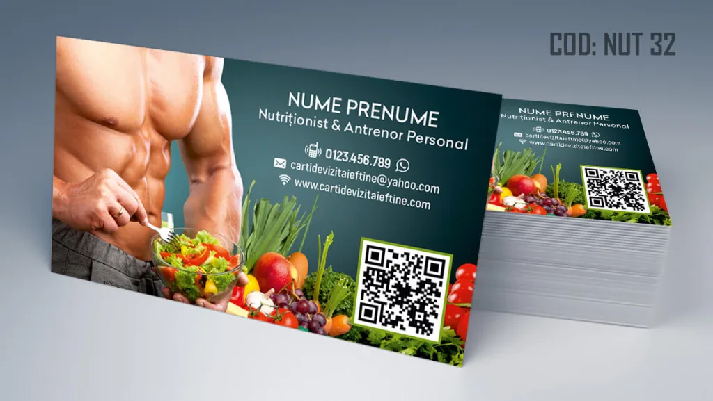 Carti de vizita nutritionist - antrenor nutritionist plan alimentar personalizat Cod NUT 32