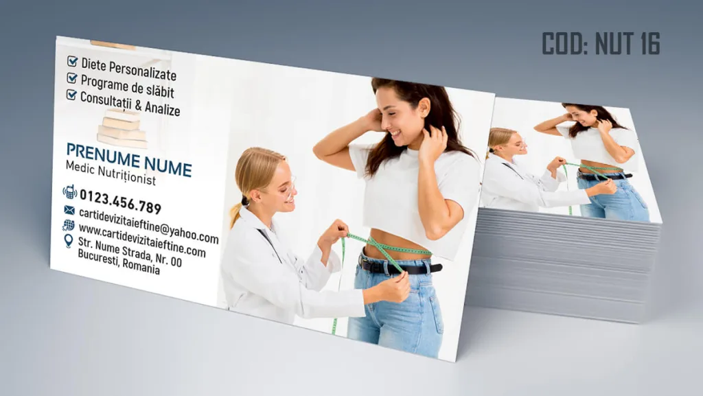 Carti de vizita nutritionist - model cabinet nutritie clinica Cod NUT 16