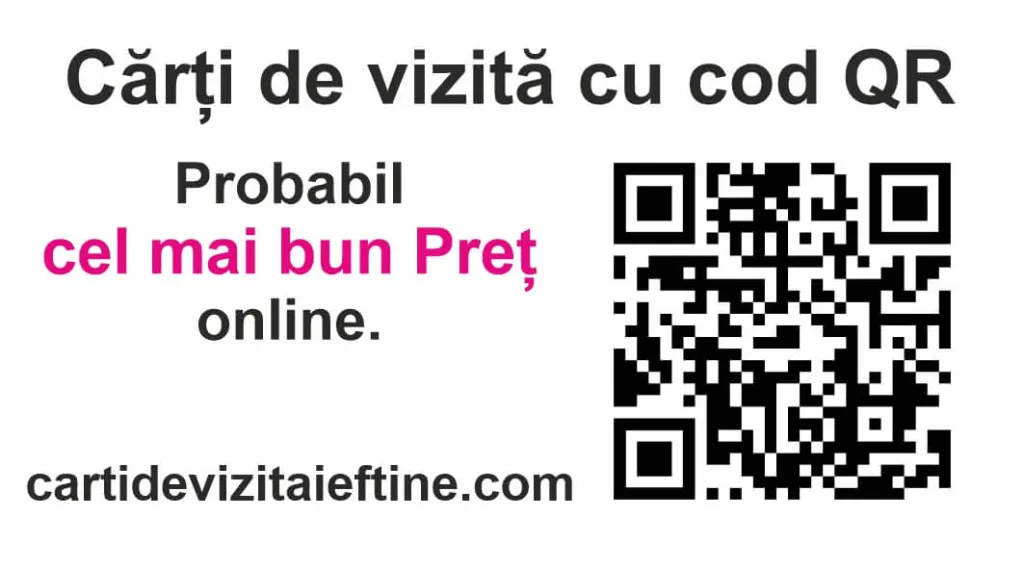 Cărți de vizită cu cod QR - ieftine, moderne CDVi
