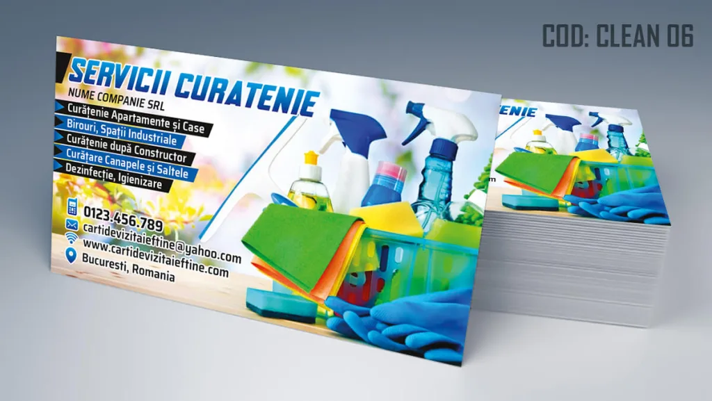 modele carti de vizita curatenie casa