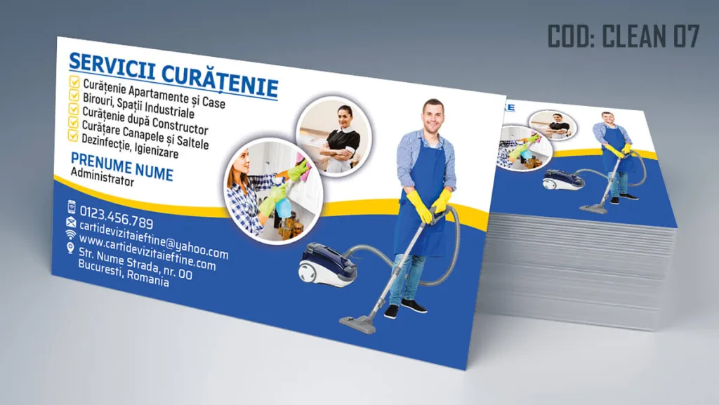 carti de vizita curatenie minimaliste