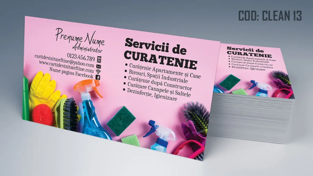 carti de vizita curatenie hoteluri