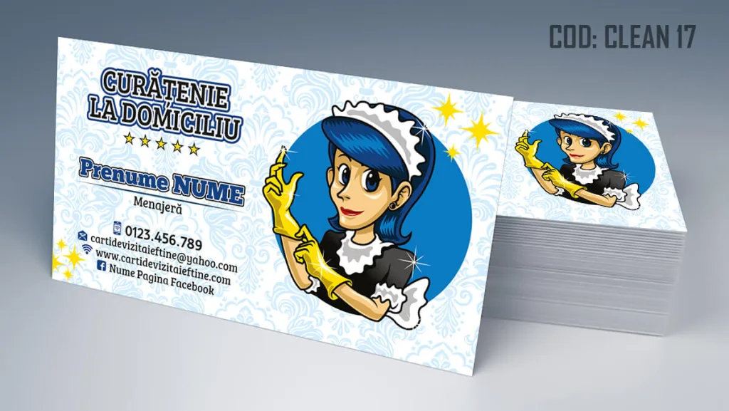carti de vizita curatenie design curat