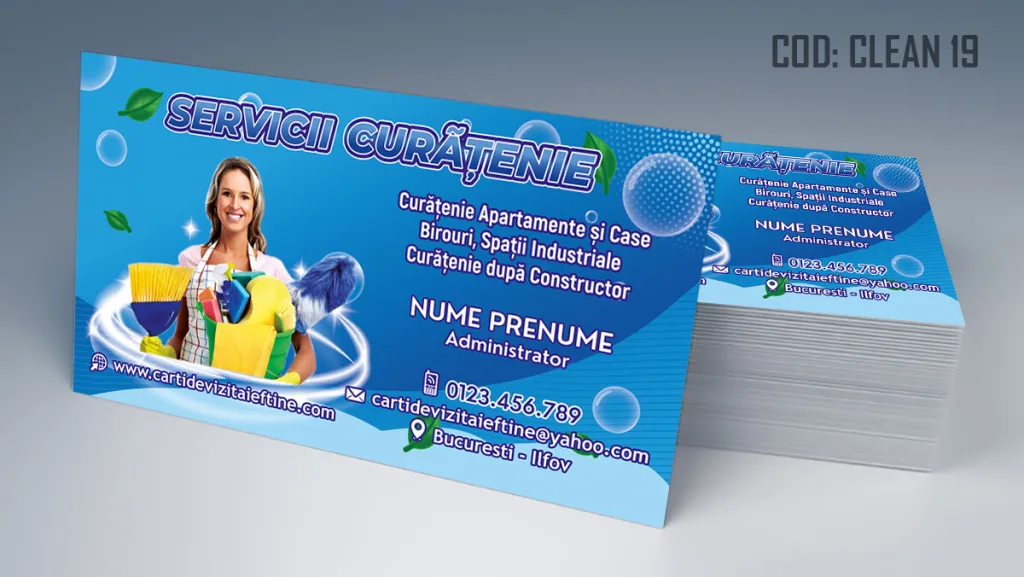 carti de vizita firma curatenie