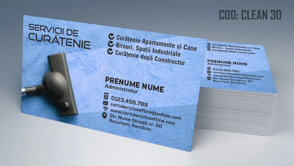 carti de vizita curatenie design simplu