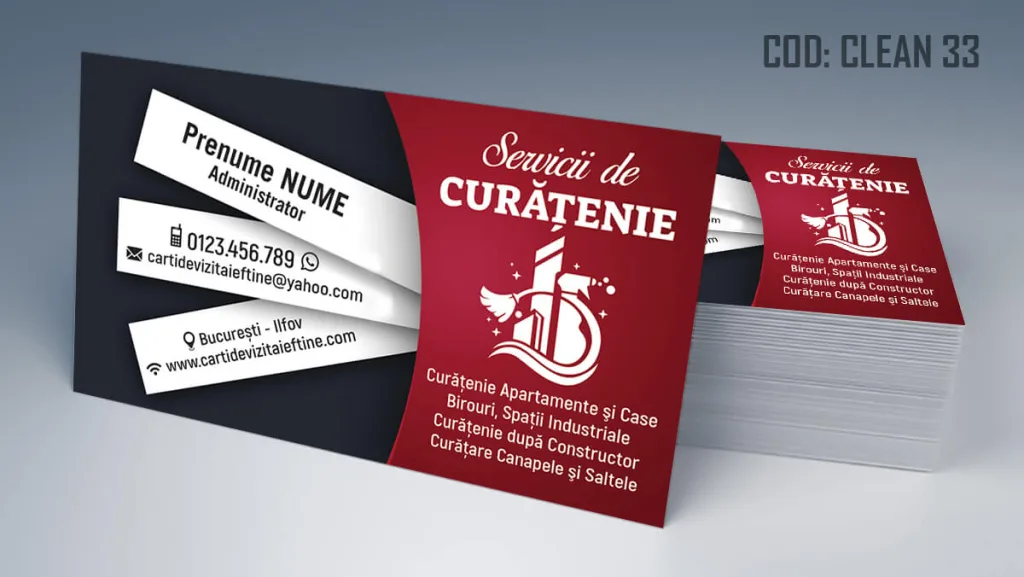 carti de vizita curatenie layout aerisit