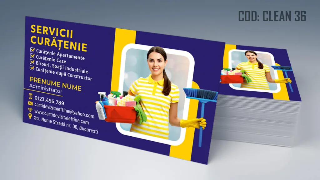 carti de vizita curatenie usor personalizabile