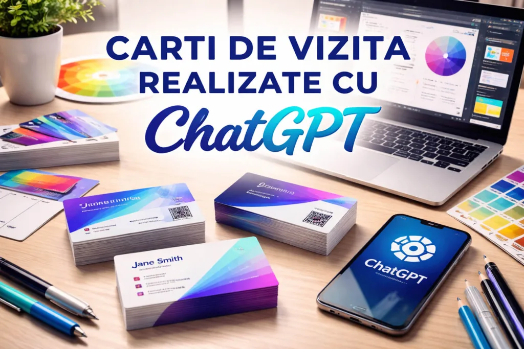 carti de vizita realizate cu ChatGPT si AI inteligenta artificiala