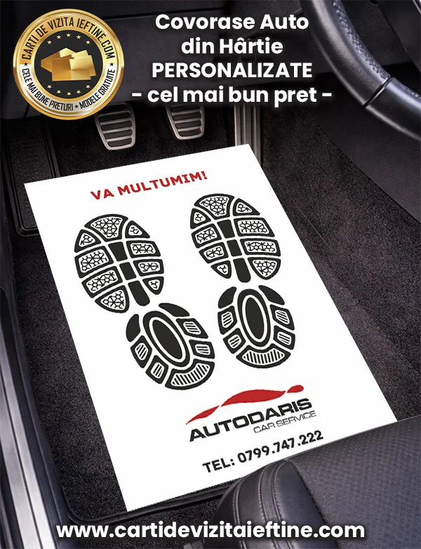 Covorase auto din hartie personalizate 4